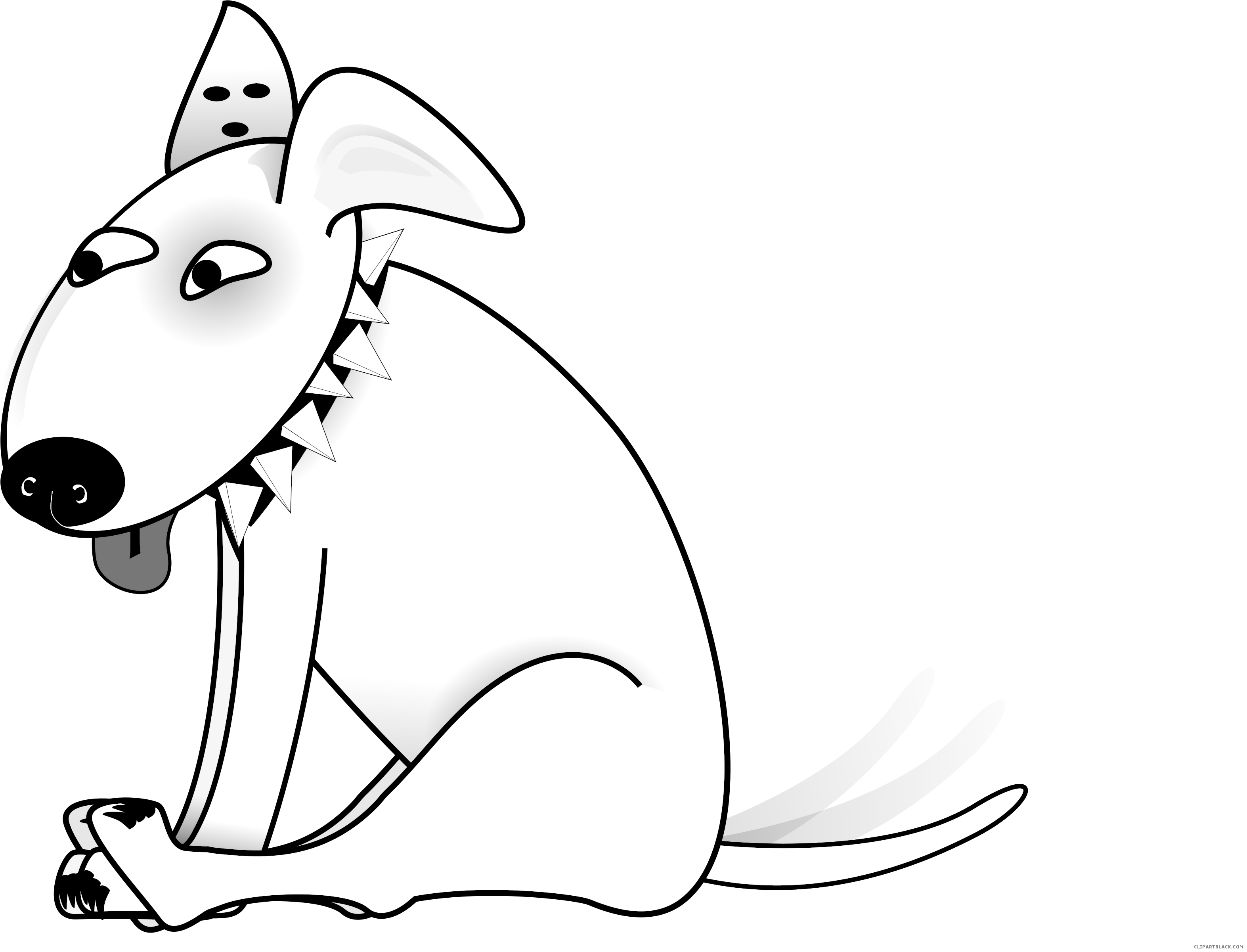 Dog Animal Free Black White Clipart Images Clipartblack - Clip Art - Png Download (3203x2400), Png Download