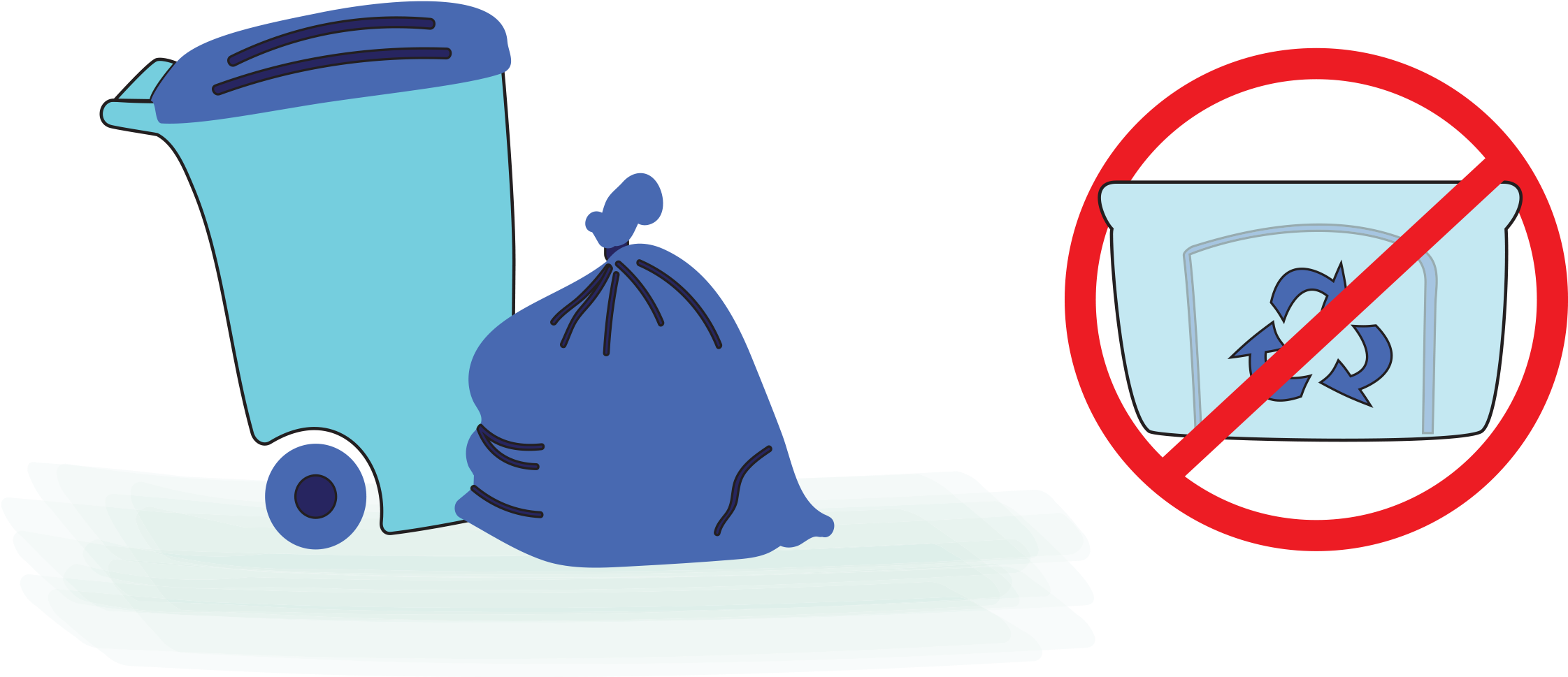 Put The Plastic Container In The Household Trash - Io Sto Con Emergency Clipart (2242x1009), Png Download