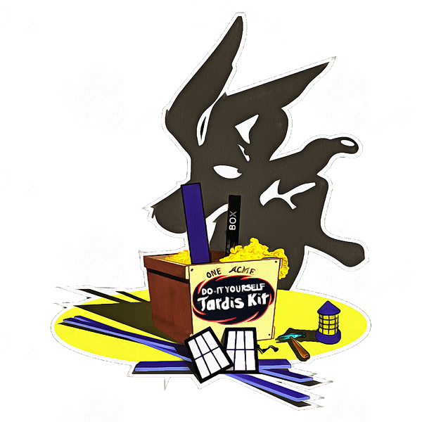 Bleed Area May Not Be Visible - Tardis Kit Wilcoyote Slouchy V-neck Clipart (600x600), Png Download