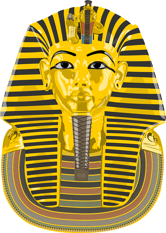 Mask For King Tutankhamun Clipart - Ancient Egyption Death Mask - Png Download (569x800), Png Download