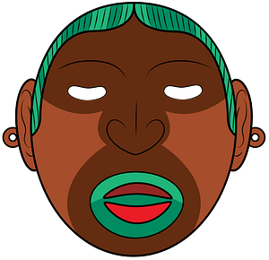 Aztec God Xipe Totec Mask Clipart - Illustration - Png Download (300x290), Png Download