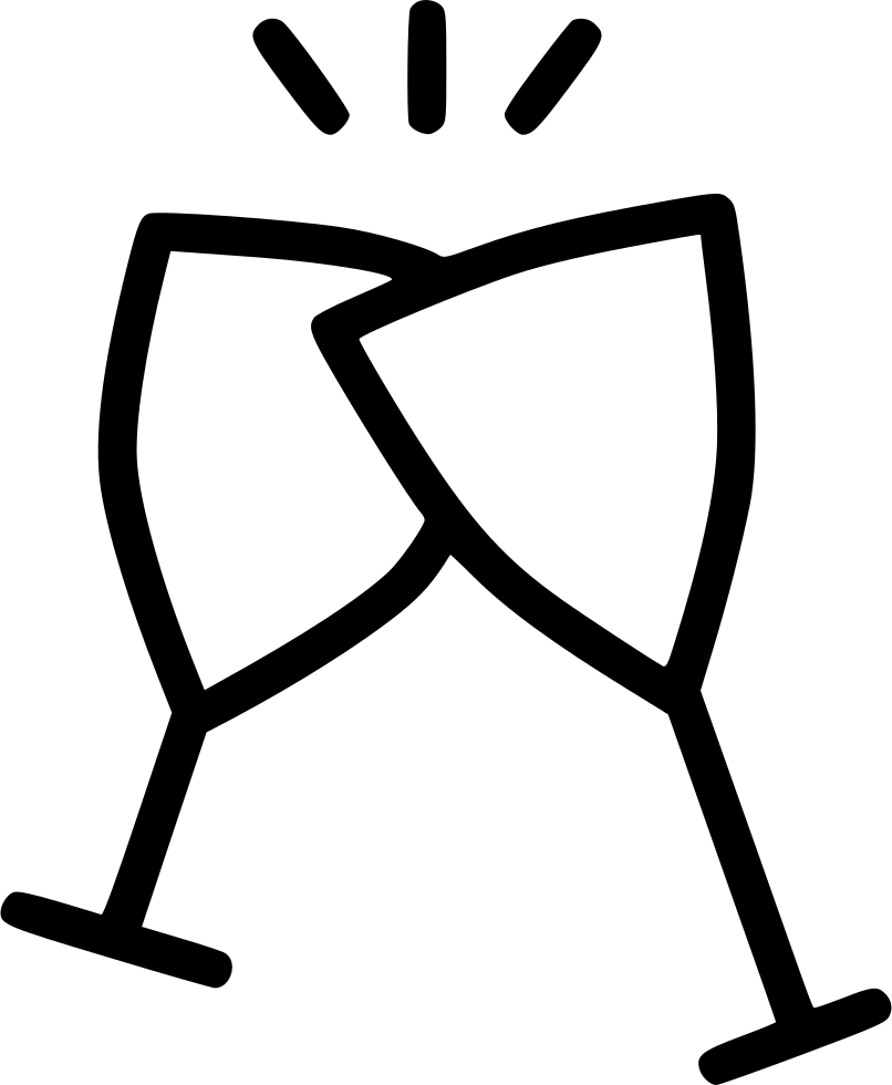 Transparent Celebrate Clipart - Clip Art Black And White Cheers - Png Download (806x980), Png Download