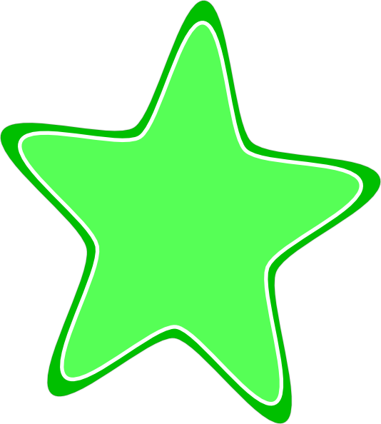 Rounded Star Svg Clip Arts - Stars Clipart Green - Png Download (534x594), Png Download