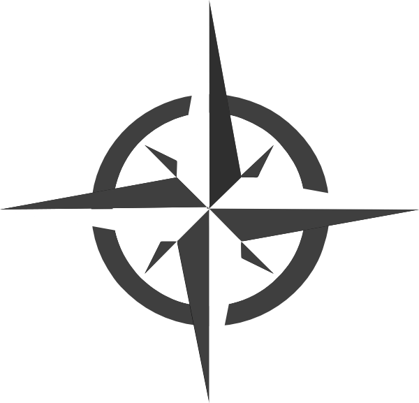 Nautical Star Symbol Clip Arts - Blank Compass Rose - Png Download (600x577), Png Download