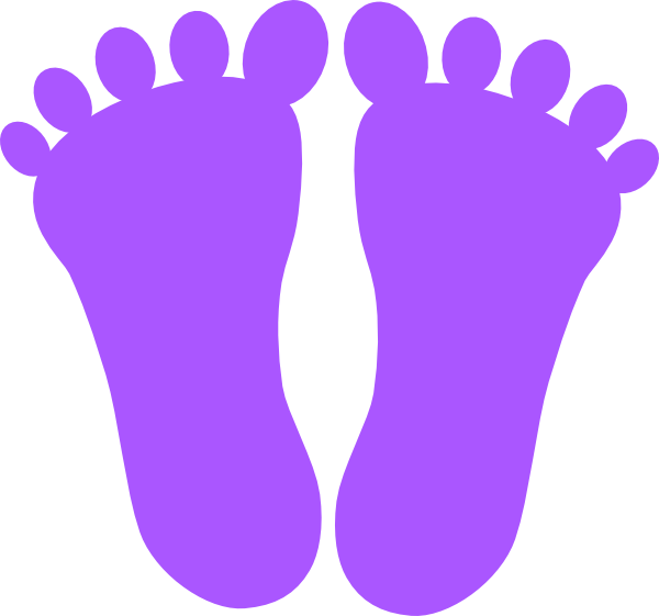Purple Footprint Clipart - Png Download (600x561), Png Download