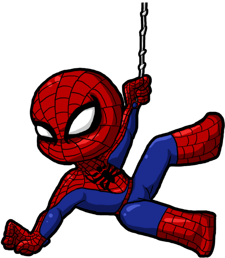 Web Clipart Spiderman Cartoon Pencil And Inlor Web - Spiderman Clipart Cute - Png Download (867x922), Png Download