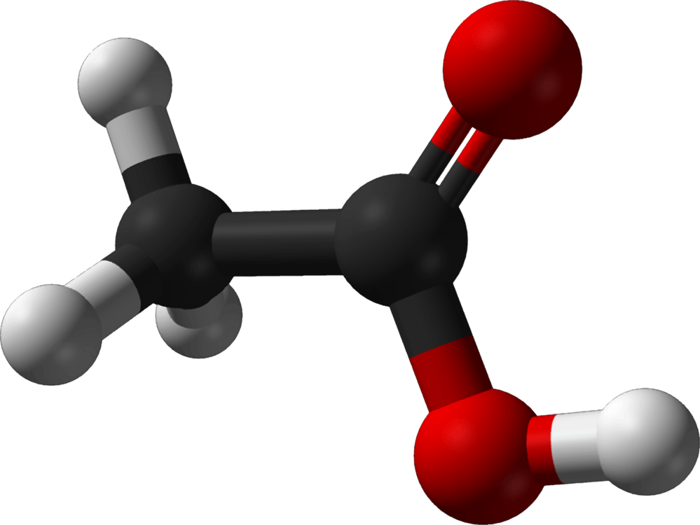 Hardware,acetic Acid,acid - Acetic Acid Molecule Model Clipart (999x750), Png Download