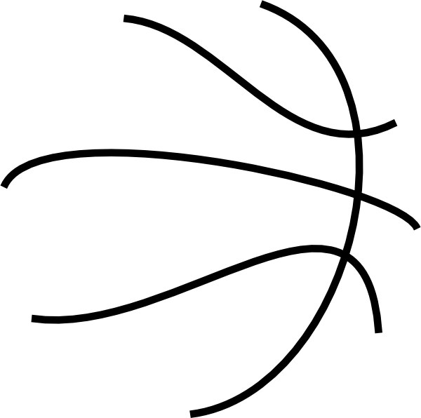 Basketball Lines Clipart Png Freeuse Download Bball - Basketball Lines Clipart Transparent Png (600x596), Png Download