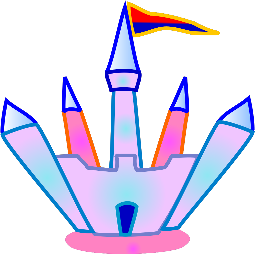 Blue And Pink Crystal Castle Svg Clip Arts - Png Download (1024x1024), Png Download
