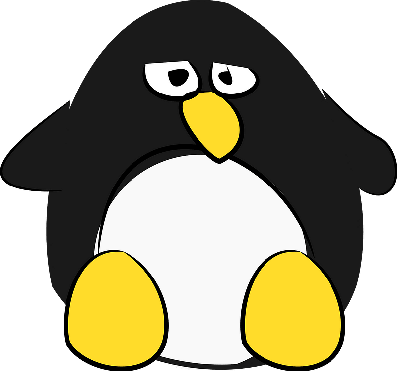 Sad Penguin Clipart - Operating System - Png Download (800x746), Png Download