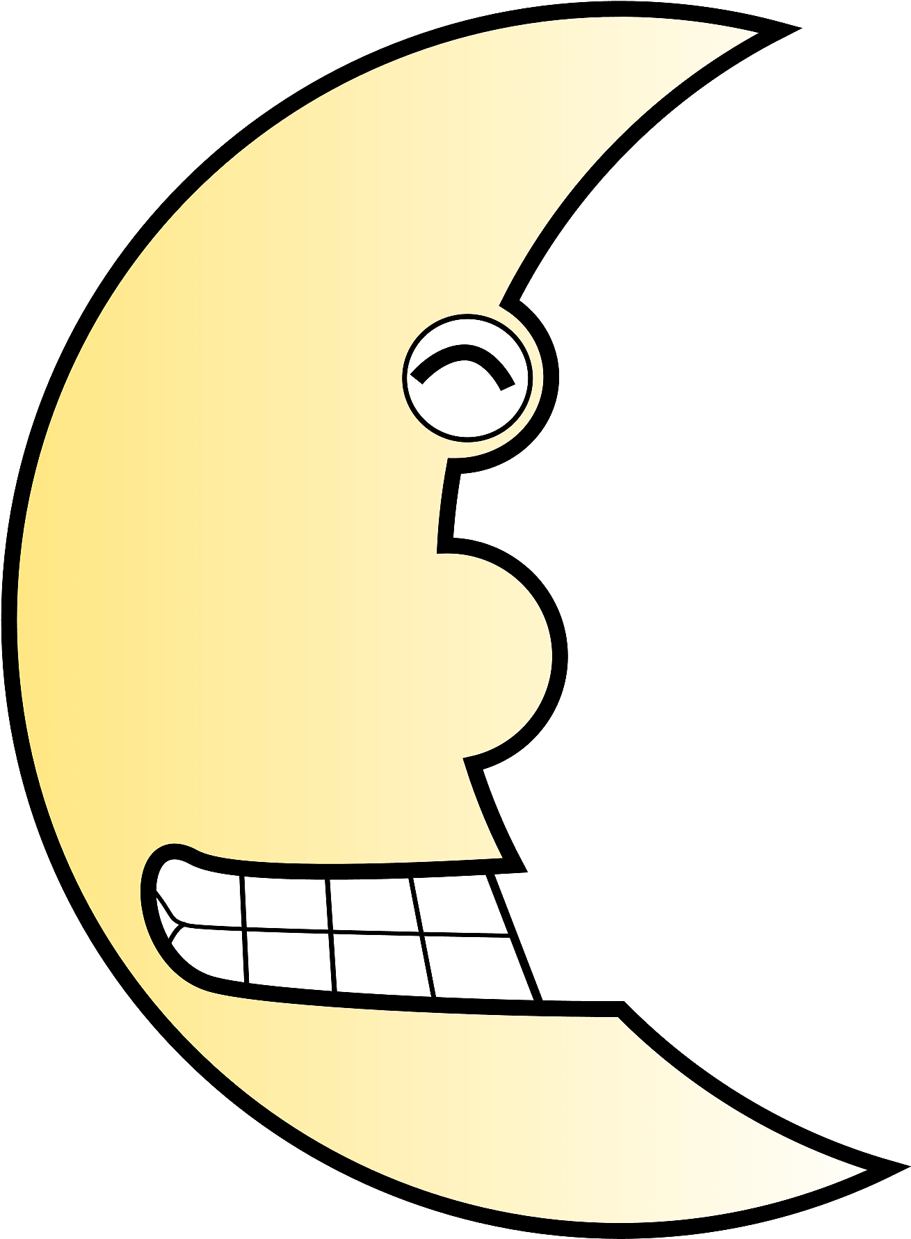 Moon Animasi Clipart (1357x1920), Png Download