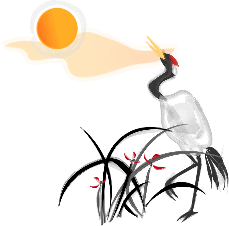 Red-crowned Crane Clipart (800x788), Png Download