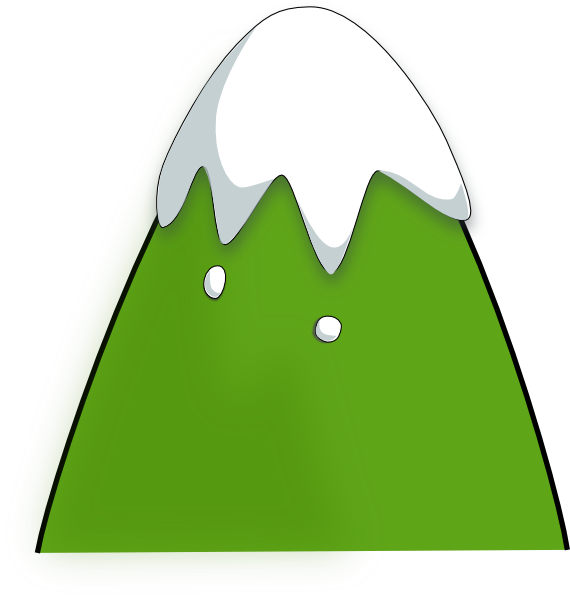 Mountain Outline Green Clip Art At Clker - Green Mountain Clipart - Png Download (570x596), Png Download
