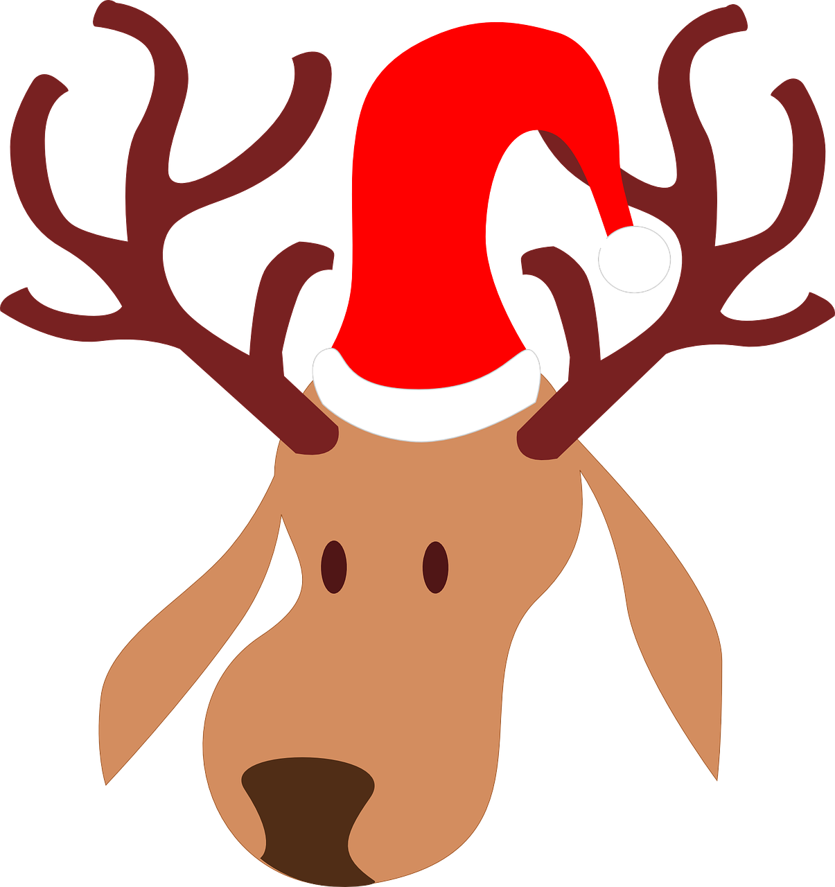 Transparent Reindeer Clip Art - Reindeer Png (1205x1280), Png Download