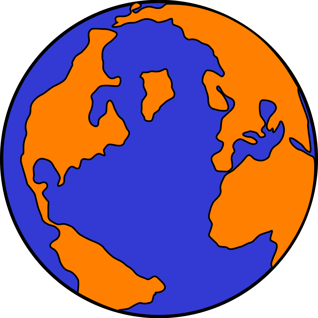 Orange And Blue Globe Svg Clip Arts - Orange And Blue Earth - Png Download (1024x1024), Png Download