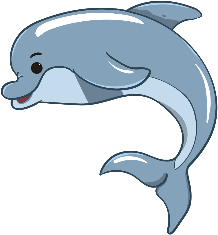 Cartoon Dolphin Clipart Full Size Clipart 5302051 Pinclipart
