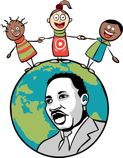 Martin Luther Jr Preschooler Transparent & Png Clipart - Clip Art Martin Luther King Jr Day (600x630), Png Download