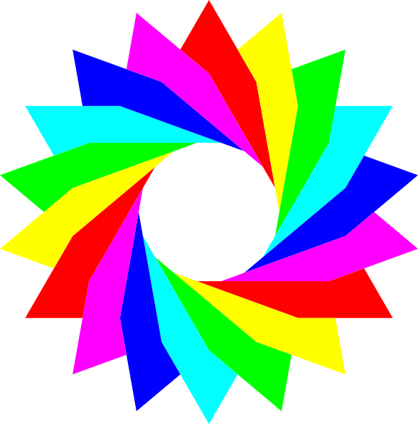 Triangular Circle Rainbow Clip Art At Clker - Circle Clipart Rainbow Png Transparent Png (588x597), Png Download