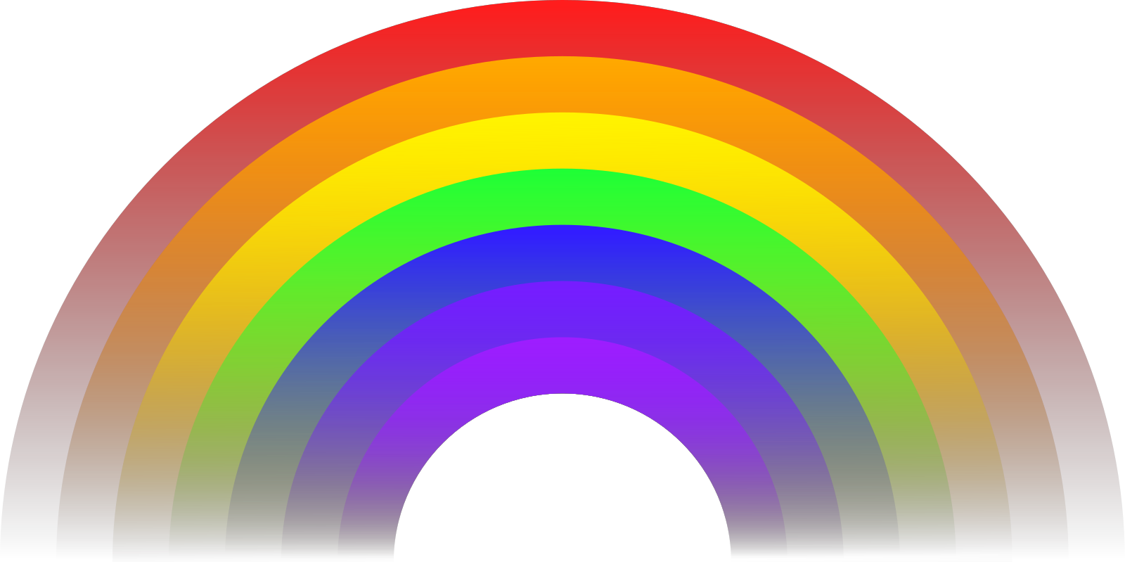 Rainbow Svg Clip Arts - Rainbow Png Transparent Png (1600x799), Png Download