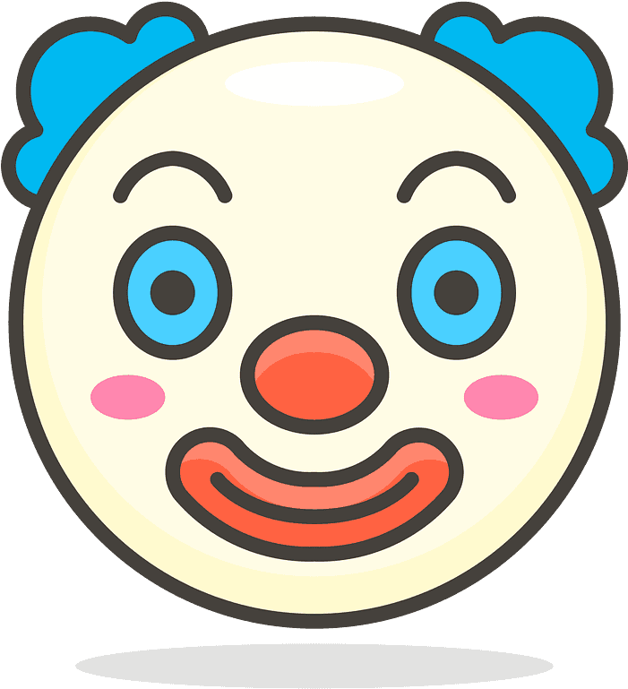 Clown Face Emoji Clipart - Clown Face Png Transparent Png (800x800), Png Download