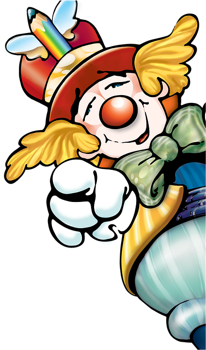 Cartoon Clown Pictures - Fun Cartoon Clown Clipart (720x720), Png Download