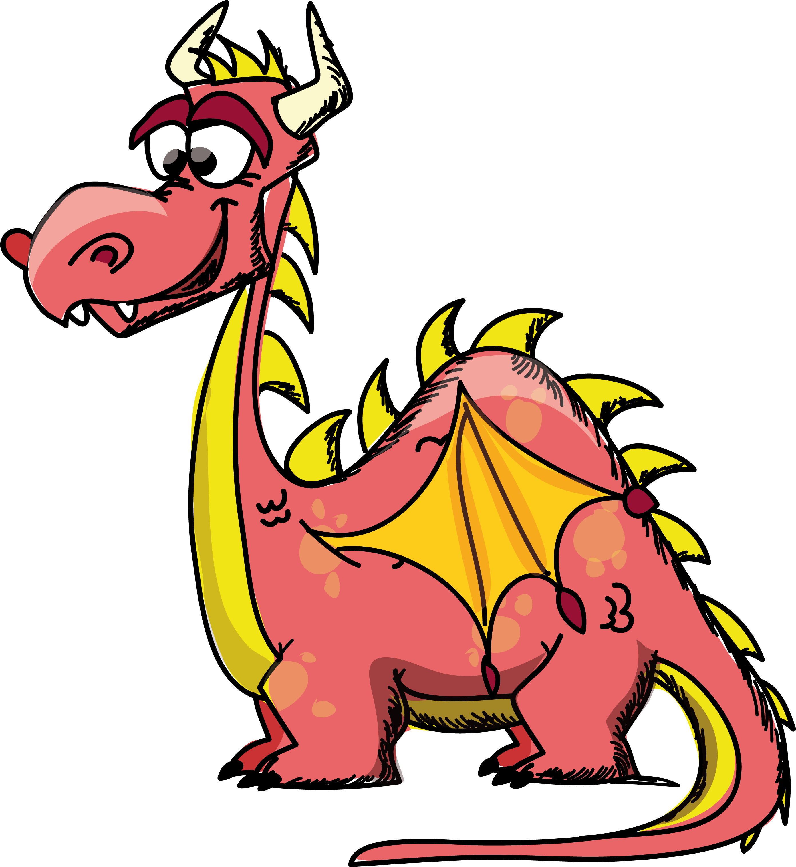 Dragon Drawing Clip Art - 2012 - Png Download (2783x3031), Png Download