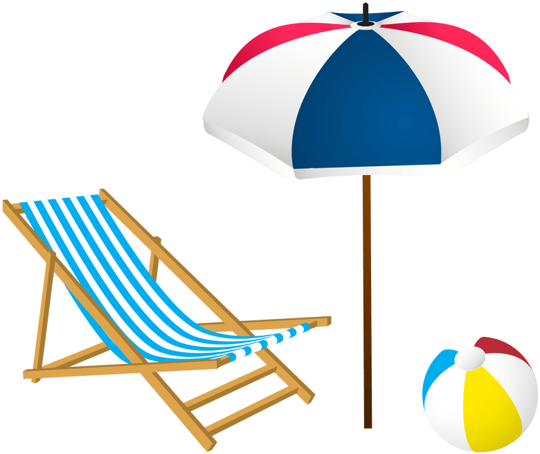 Vacation Clipart Umbrella Summer - Png Summer Clipart Transparent Png (806x670), Png Download