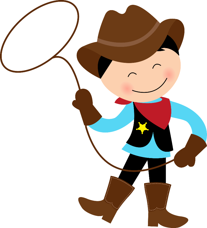 Horse Riding Clipart Cowboy Kid - Cowboy And Cowgirl Clipart - Png Download (817x900), Png Download