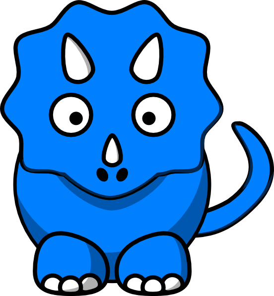 Blue Dinosaur Clipart - Png Download (552x597), Png Download