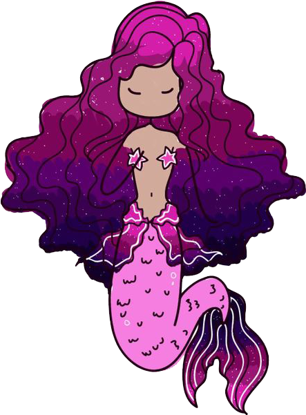 Mermaid Stock Illustration Clip Art - Sereia Png Cabelo Roxo Transparent Png (586x600), Png Download