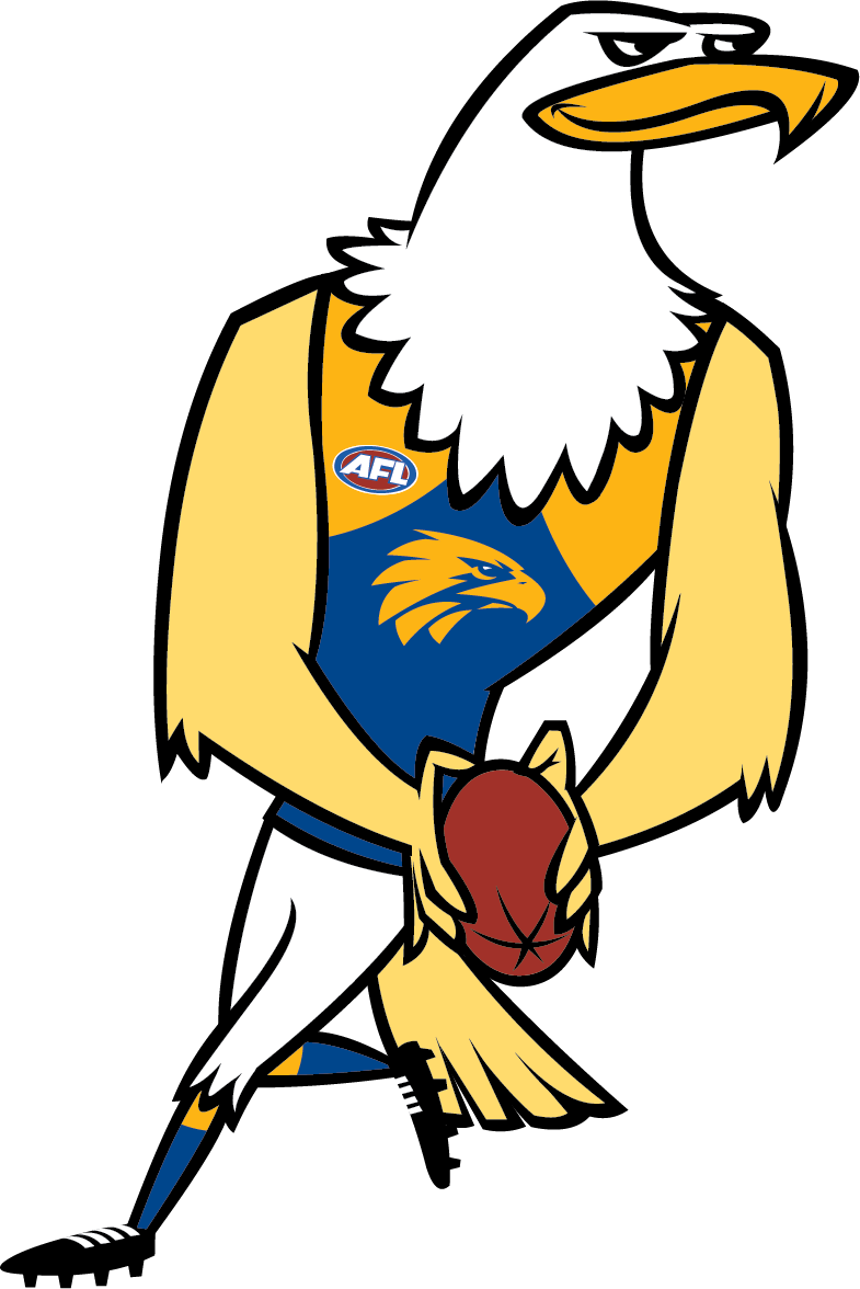 Eagle Football Clipart Svg Freeuse Stock Rick"s Rascals - West Coast Eagles Mascot Cartoon - Png Download (785x1176), Png Download