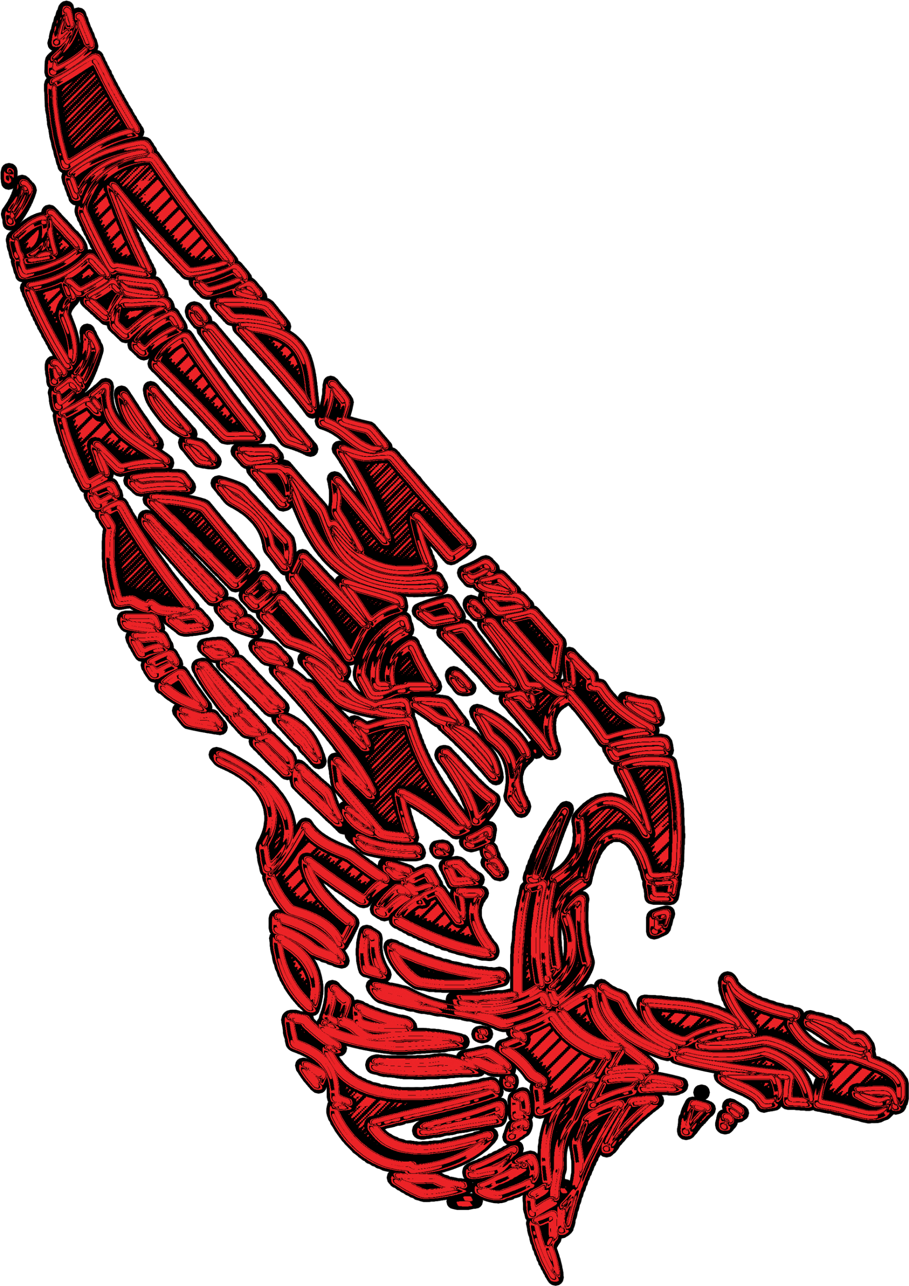 Thumb Image - Eagle Wings Red Clipart (1810x2560), Png Download