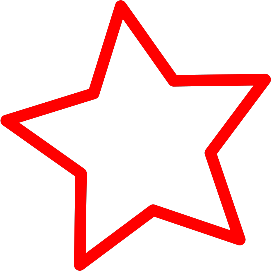 Floral Star Svg Clip Arts - Transparent Background Red Star Clipart - Png Download (1024x1024), Png Download