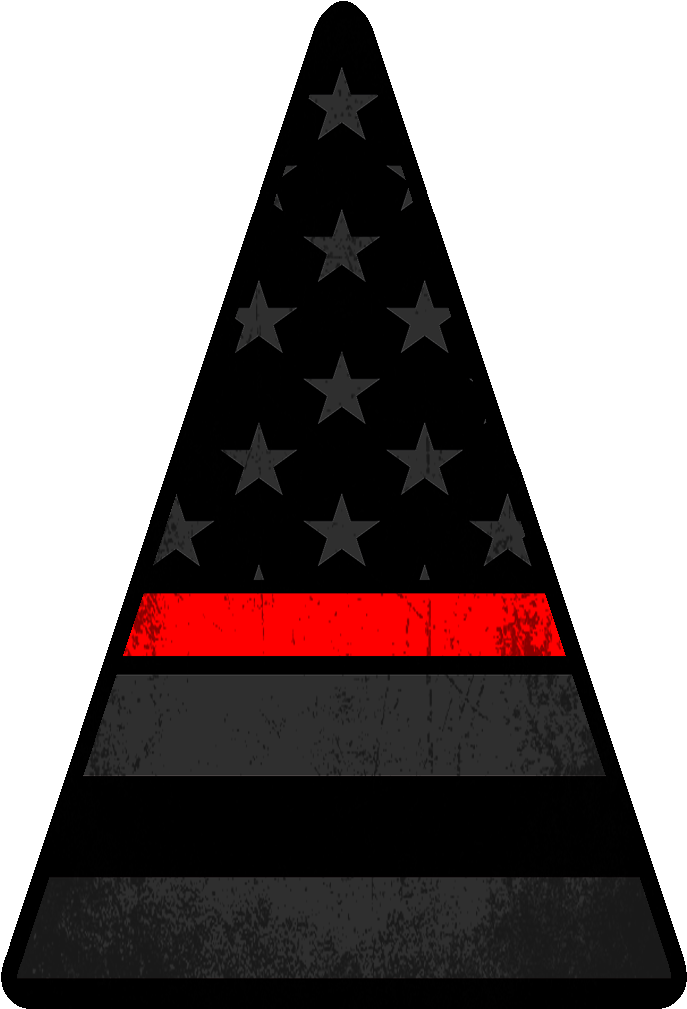 Subdued American Flag Red & Blue Helmet Crown Decals - Flag Of The United States Clipart (687x1009), Png Download