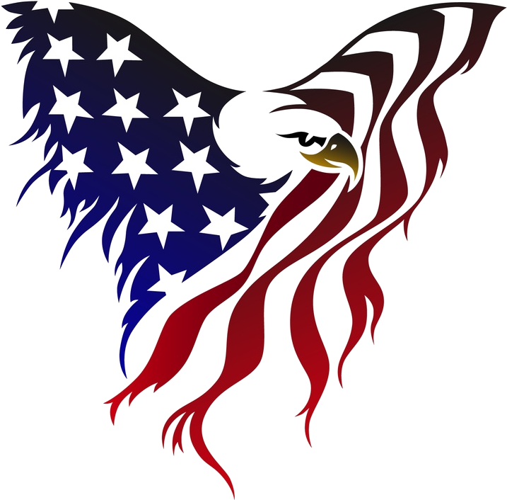 American Flag Eagle Clip Art - Png Download (736x725), Png Download