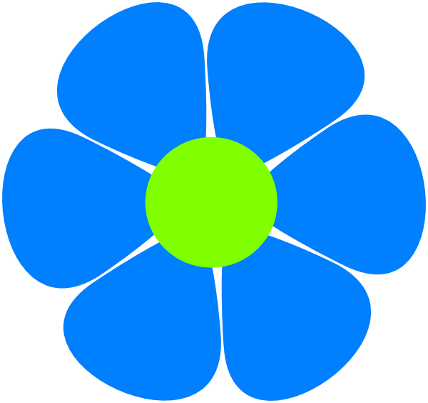 Flowerpower Clip Art At Clker - 70s Flower Clipart - Png Download (600x564), Png Download