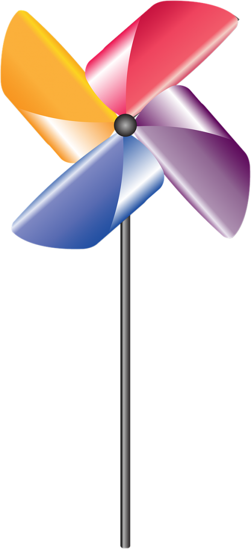 Pinwheel Spinner Festival - Cata Vento Em Png Clipart (500x1094), Png Download