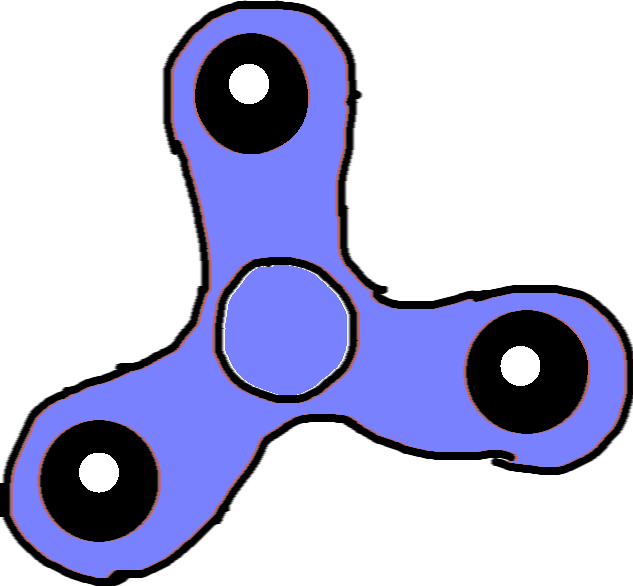 Fidget Spinner Clipart (633x586), Png Download