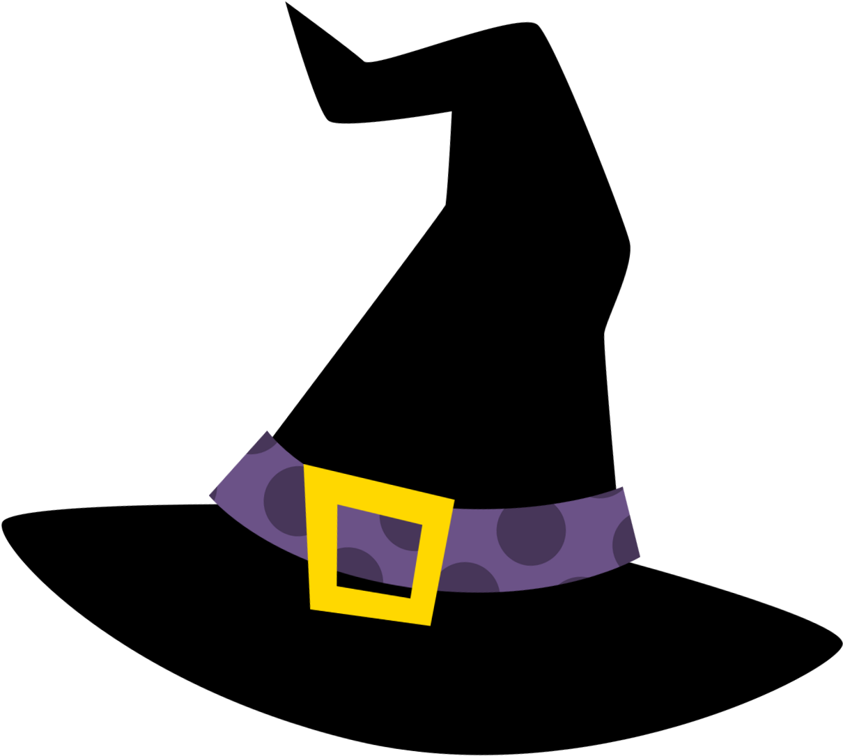 Halloween Witch Hat Clipart - Png Download (1307x1135), Png Download