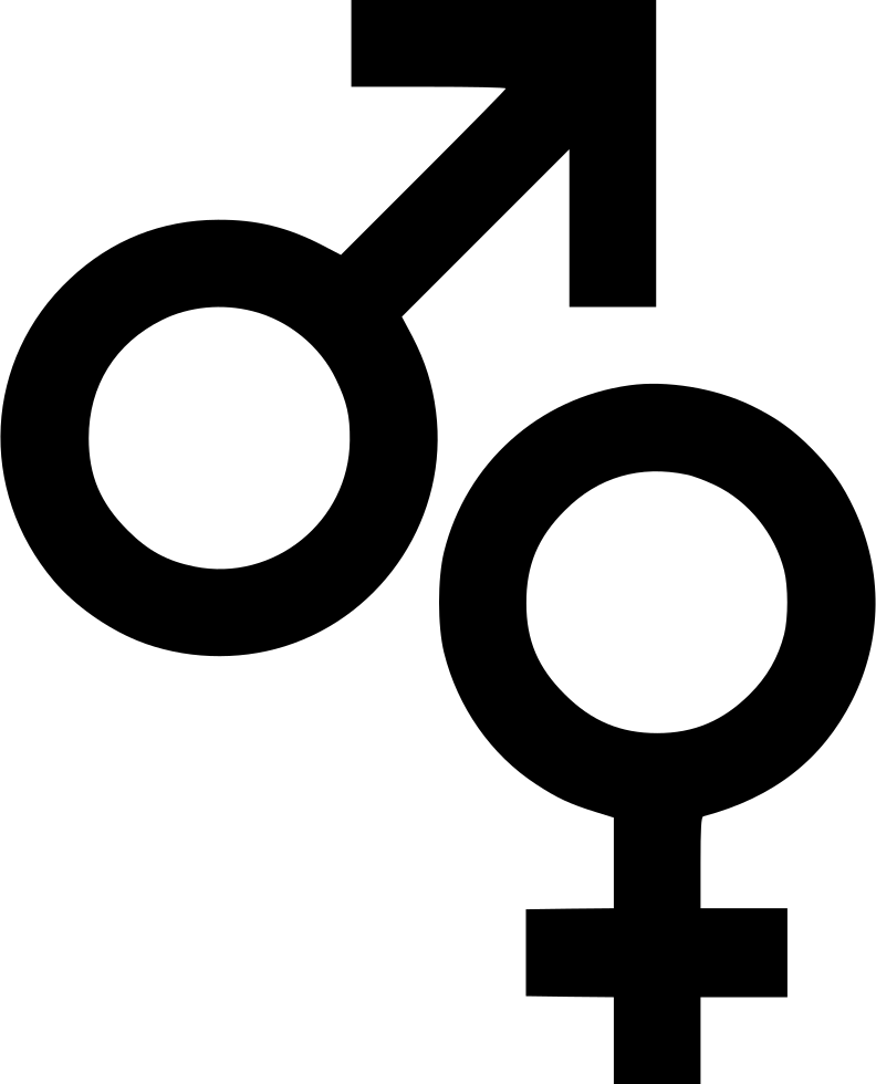 Female Symbols Sign Biology - Male Female Symbol Svg Clipart (792x980), Png Download