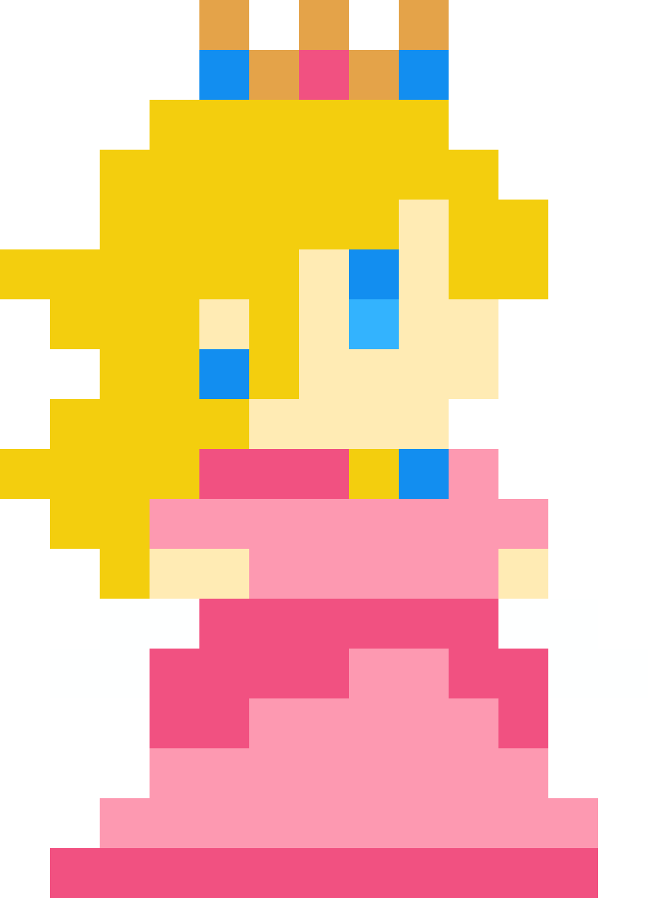 Super Mario Clipart Mystery Number - Peach Mario Bros Pixel - Png Download (910x1260), Png Download