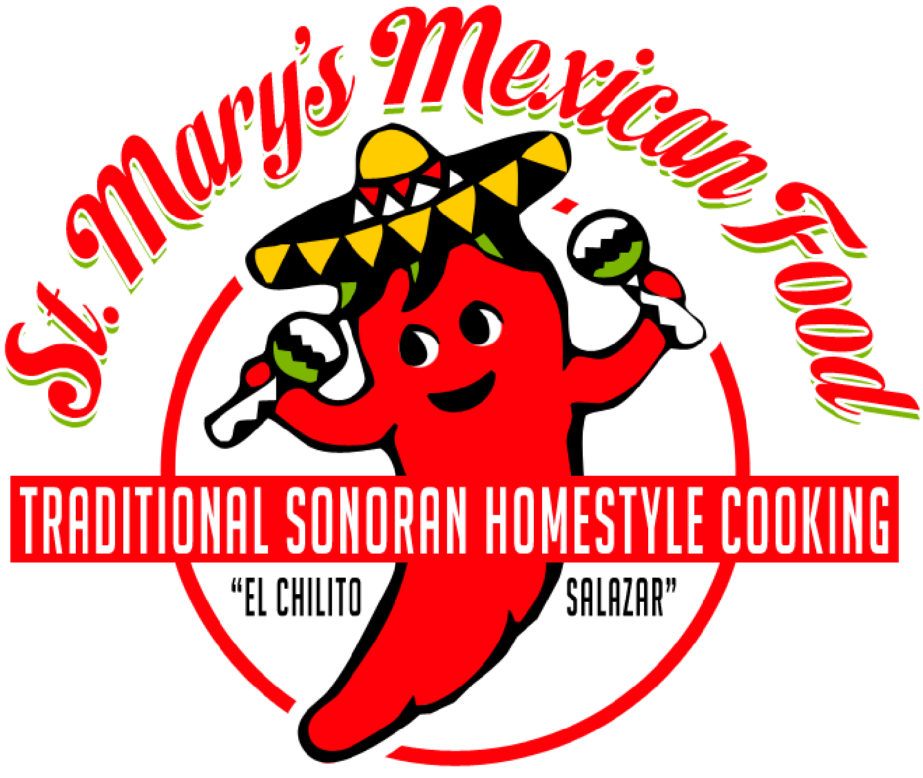 St Mary's Mexican Food Logo Clipart (1400x1181), Png Download