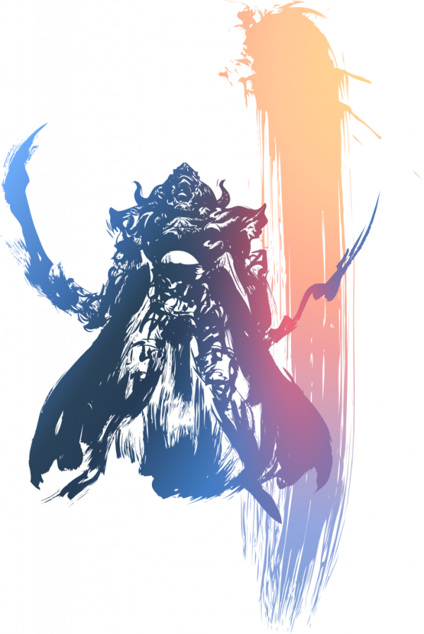 Yoshitaka Amano Final Fantasy Logo Clipart (600x896), Png Download