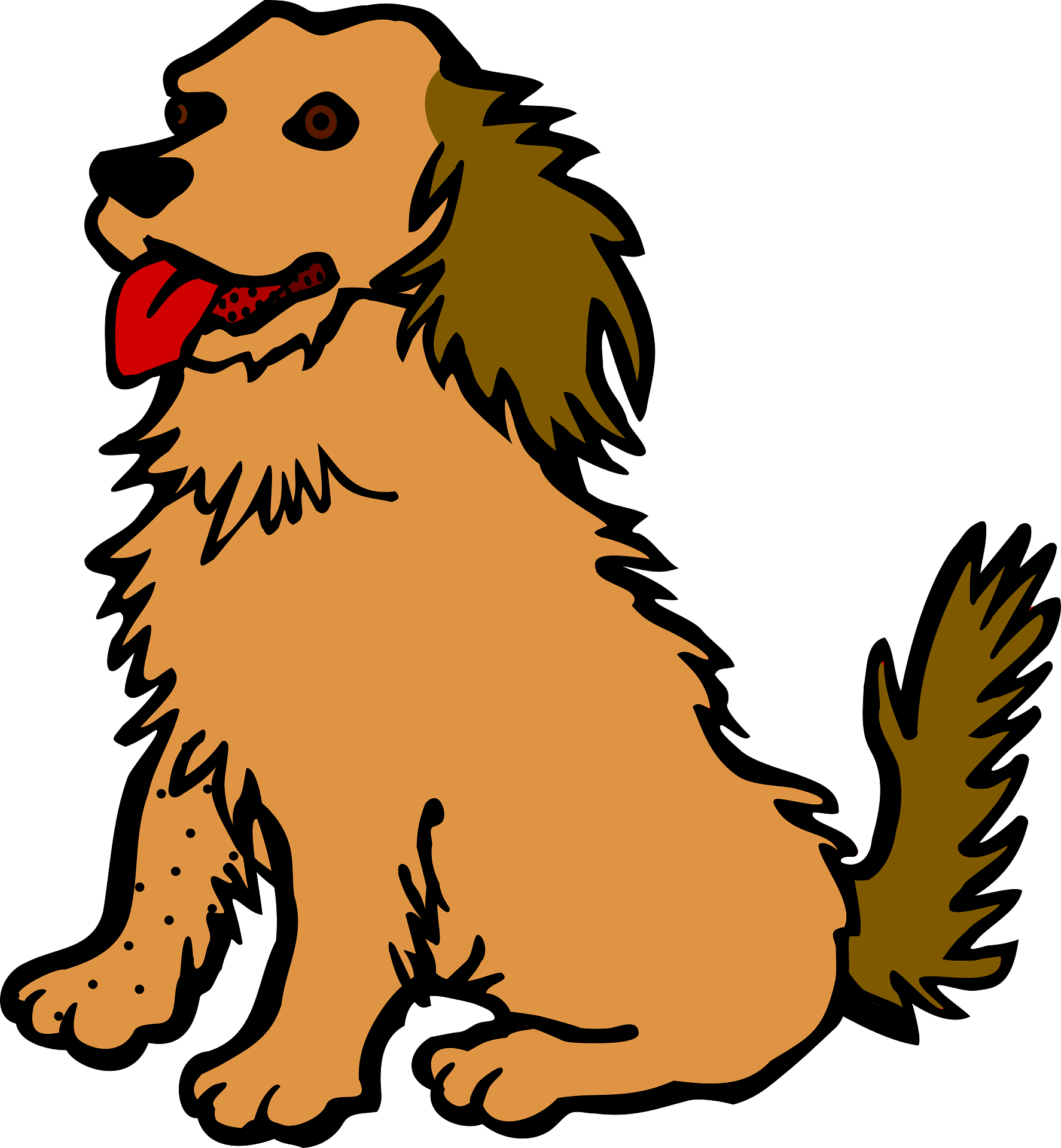 Dog Clipart - Dog Clipart Black And White - Png Download (739x800), Png Download