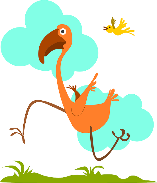 Green, Blue, Yellow, Orange, Birds, Run, Beak, Birdie - Run Clipart - Png Download (551x640), Png Download