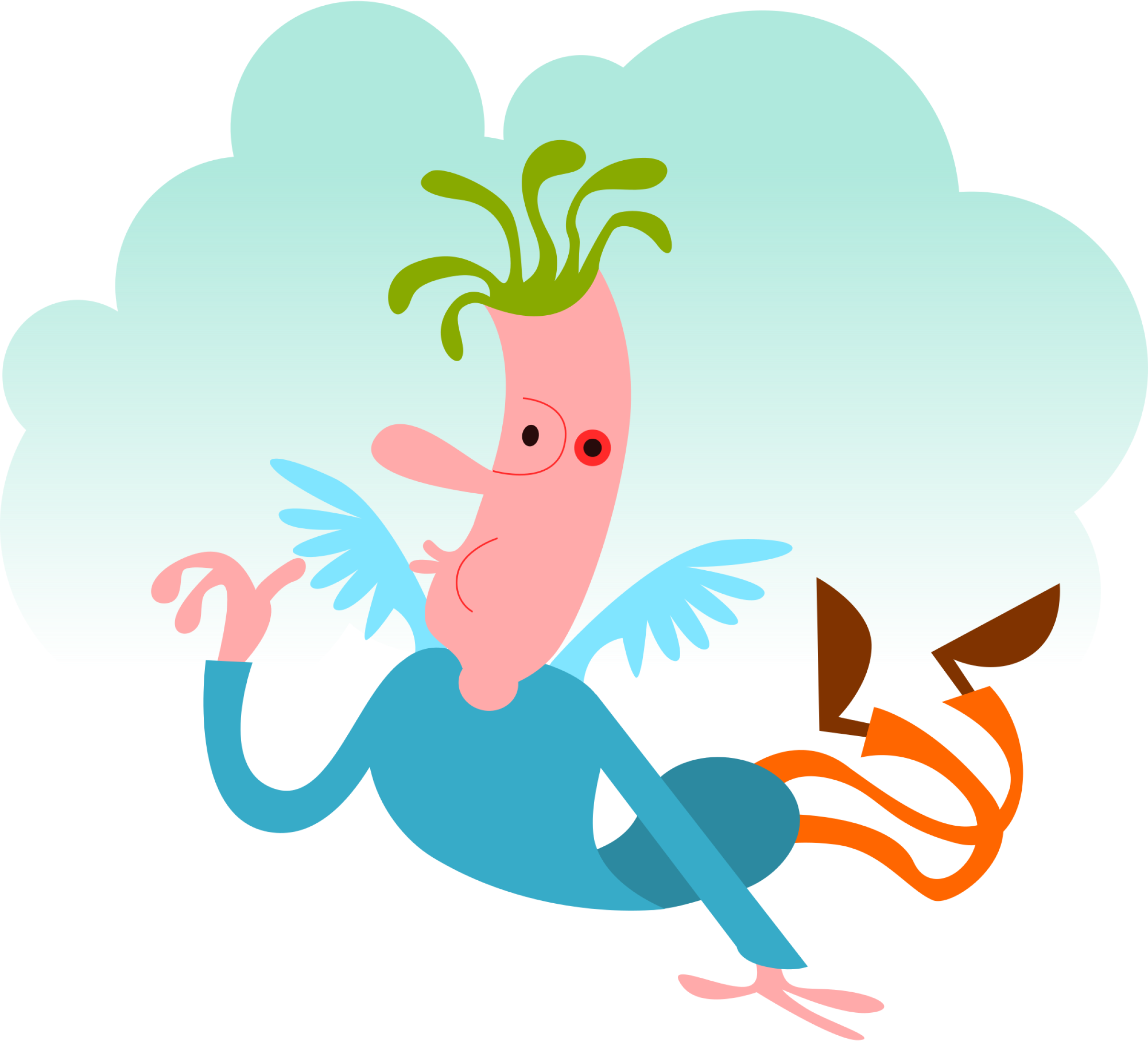 Dream, Man, Bubble, Cloud, Flying, Fantasy, Angel - Mito De Dedalo E Icaro Para Niños Clipart (640x579), Png Download