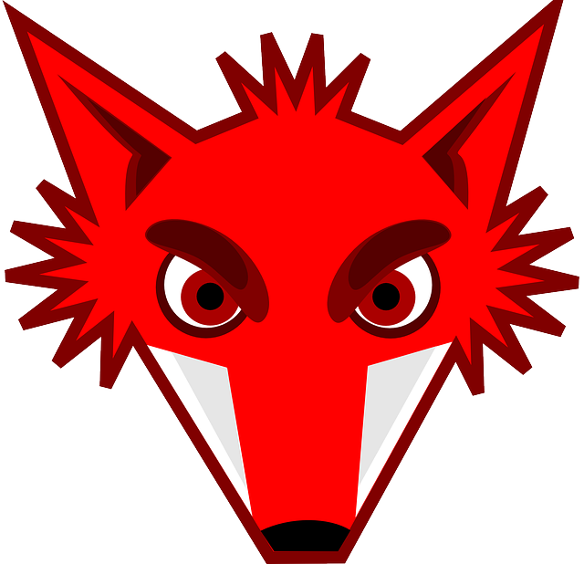 Animals, Head, Red, Silhouette, Face, Cartoon, Mammals - Red Fox Head Cartoon Clipart (640x618), Png Download