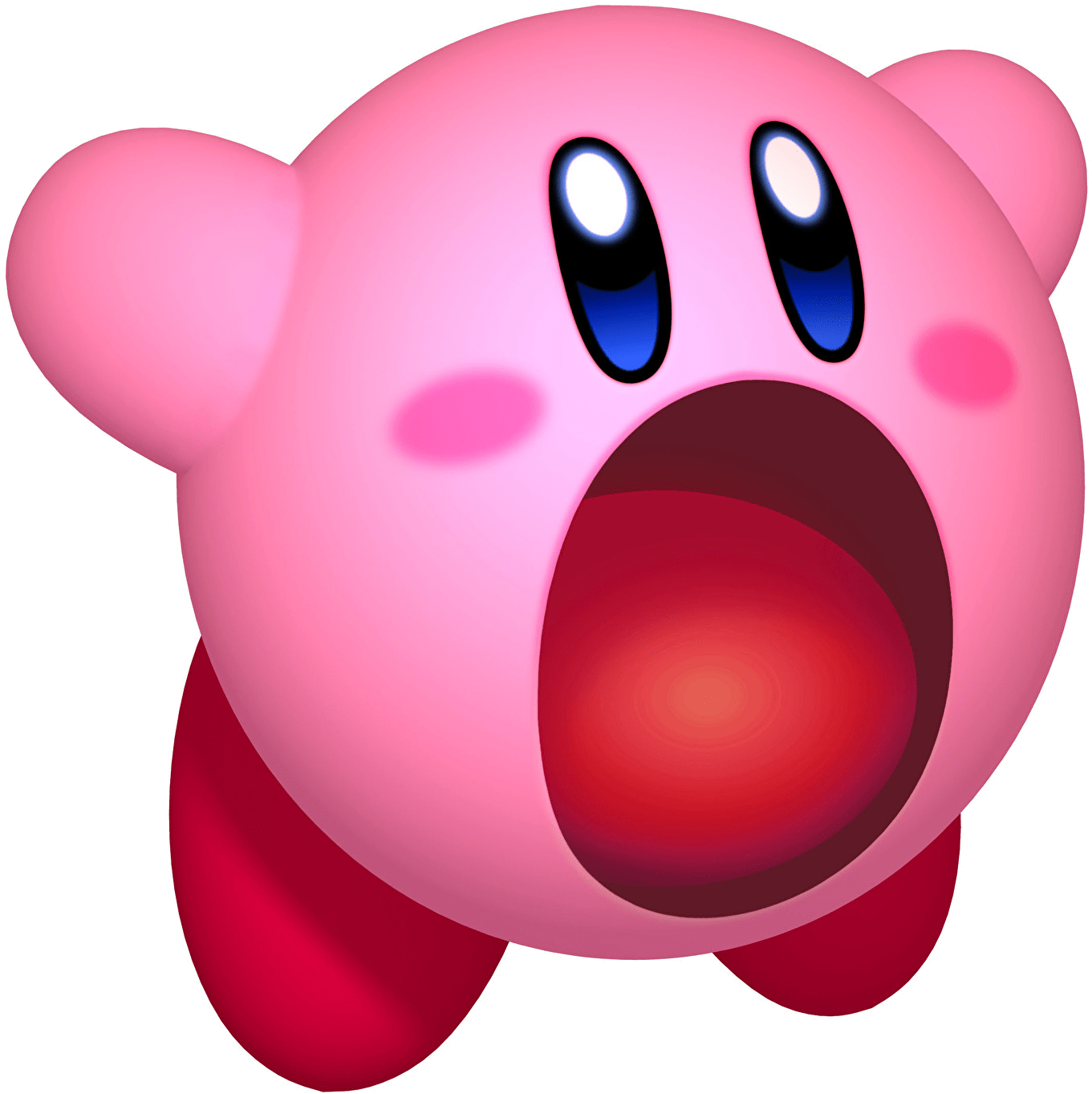 Kirby Mouth Wide Open Transparent Png - Character Kirby Nintendo Clipart (1460x1444), Png Download