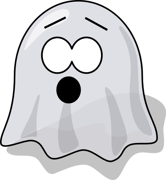 Cute Ghost Clipart - Cartoon Ghost - Png Download (552x598), Png Download