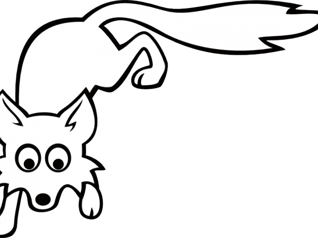 Arctic Fox Clipart - Fox Clip Art Black White - Png Download (640x480), Png Download